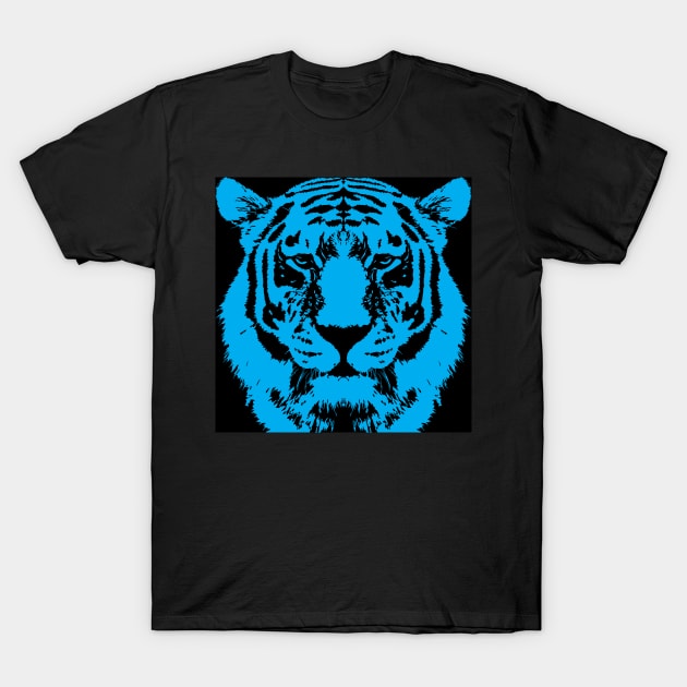 Blue Tiger T-Shirt by hobrath